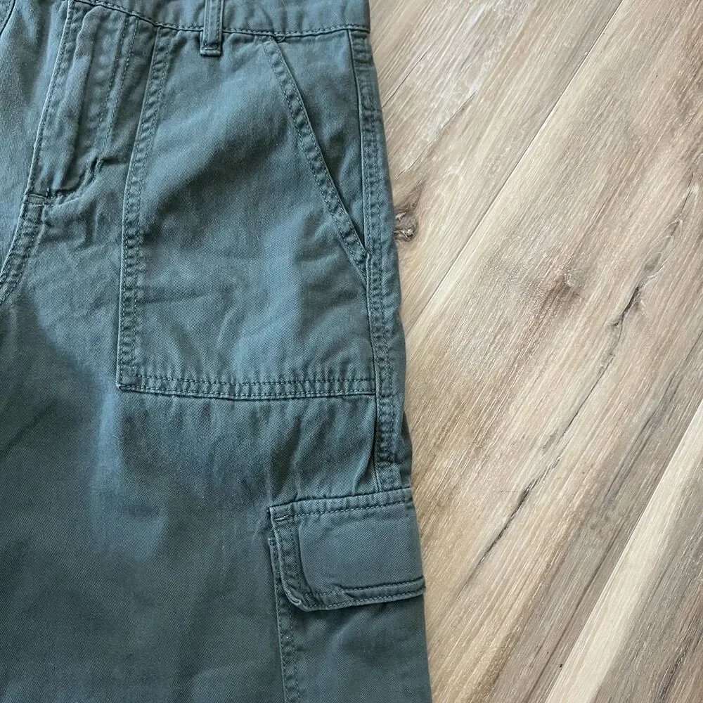 Girls Teen Youth Army Green Cargo Style Pants with Pockets by Indigo Rising sz 0 - Picture 3 of 4